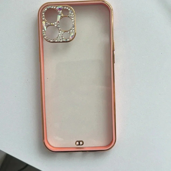 Crystal Bling iPhone 12 Pro Max Case – Rose Gold Edge - Picture 3 of 6